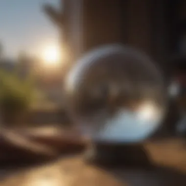 A crystal ball reflecting the universe and possibilities