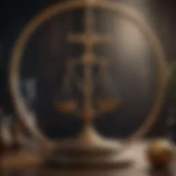 Symbolic representation of the Libra zodiac sign showcasing balance and harmony.