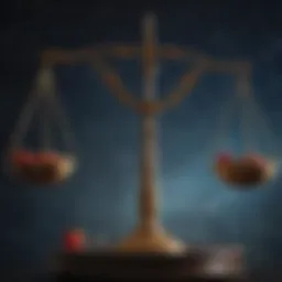 Symbolic representation of Libra constellation with balanced scales