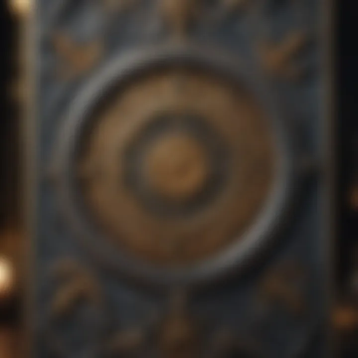 Close-up of the intricate design on a Mystic Monday tarot card