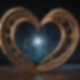 Astrological symbols intertwined with a heart