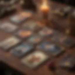 Romance Angels Oracle Cards spread on a table