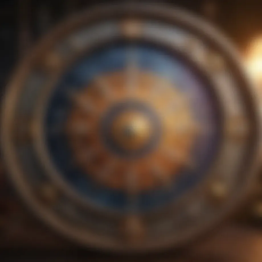 Astrological chart with zodiac signs