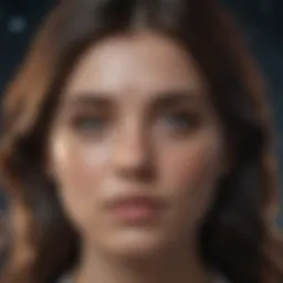 Celestial representation of Pisces constellation