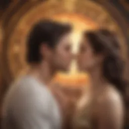 Astrological chart depicting love compatibility