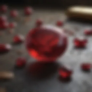 Historical Significance of Ruby Stones An ancient manuscript depicting the historical significance of rubies