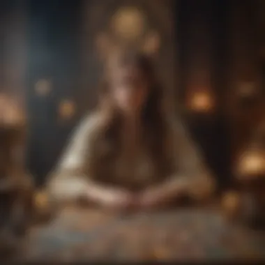 Spiritual Guidance and Astrology An ethereal representation of spiritual guidance, featuring celestial elements intertwined with tarot cards, illustrating the connection to astrology.