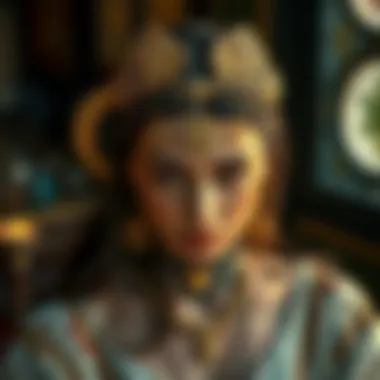 Visual representation of relationship challenges through tarot