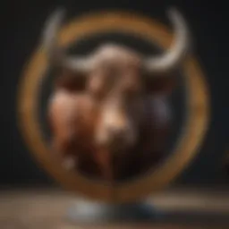 Symbol of Taurus the Bull representing strength and stability