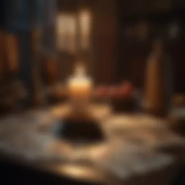 Atmosphere of Tarot Reading An aesthetically pleasing scene with a glowing candle and tarot cards, emphasizing the meditative aspect of readings.