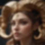 Symbolic representation of the Aries zodiac sign