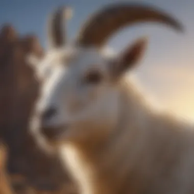 Capricorn: The Ambitious Goat The energetic goat symbolizing the zodiac sign Capricorn, representing ambition and determination.