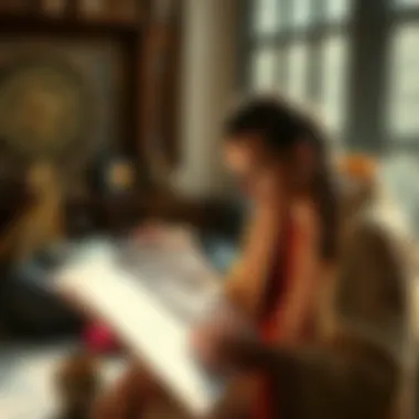 Astrologer analyzing a birth chart