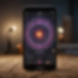 Astrological chart displayed on a smartphone screen