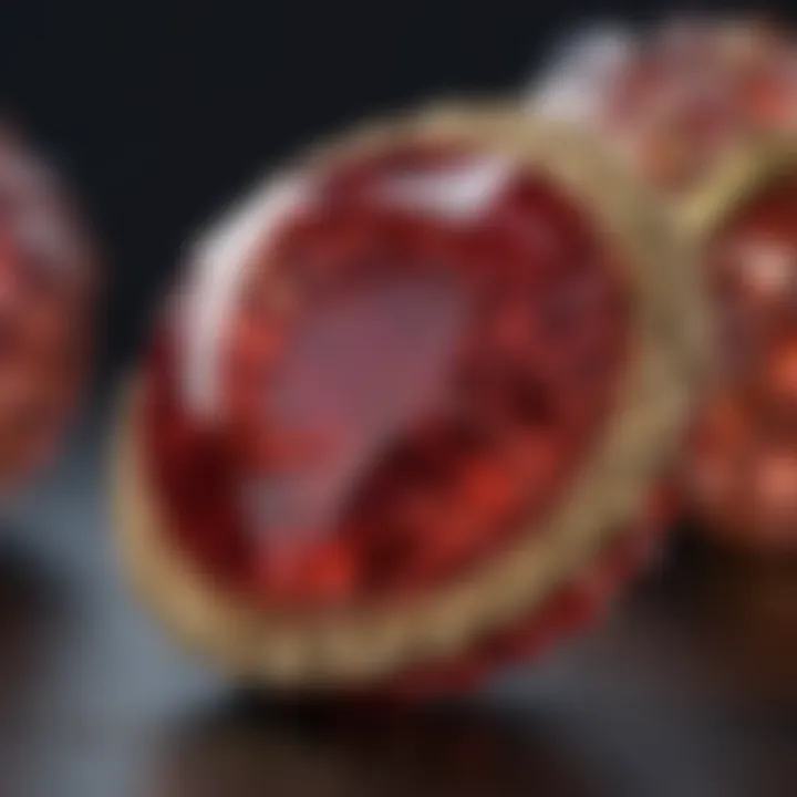 A radiant ruby showcasing its deep red hue and sparkling facets