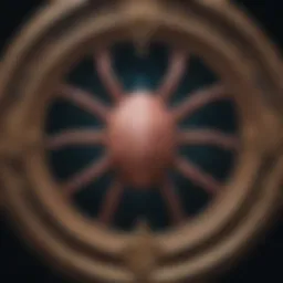 Symbolic representation of the Cancer zodiac sign with celestial motifs