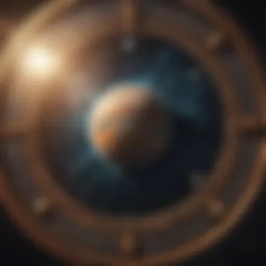 Celestial map illustrating planetary movements