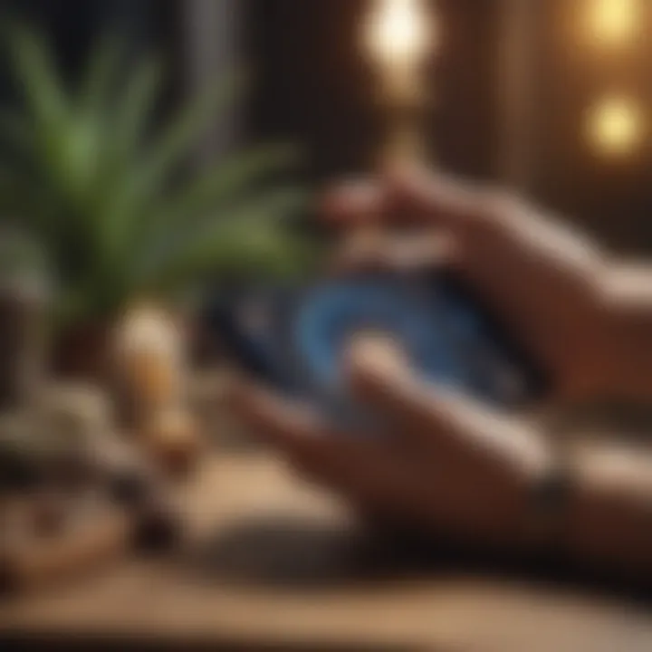 User exploring a horoscope and palm reading application
