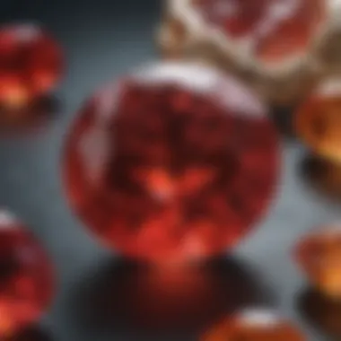 A stunning close-up of the July birthstone showcasing its unique color and texture.