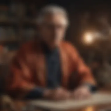 Portrait of the Renowned Astrologer A portrait of the most famous astrologer in their workspace