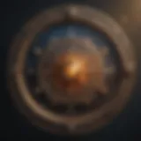 Celestial chart with zodiac signs and planets