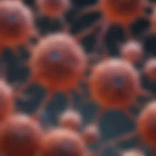 Microscopic view of cancer cells