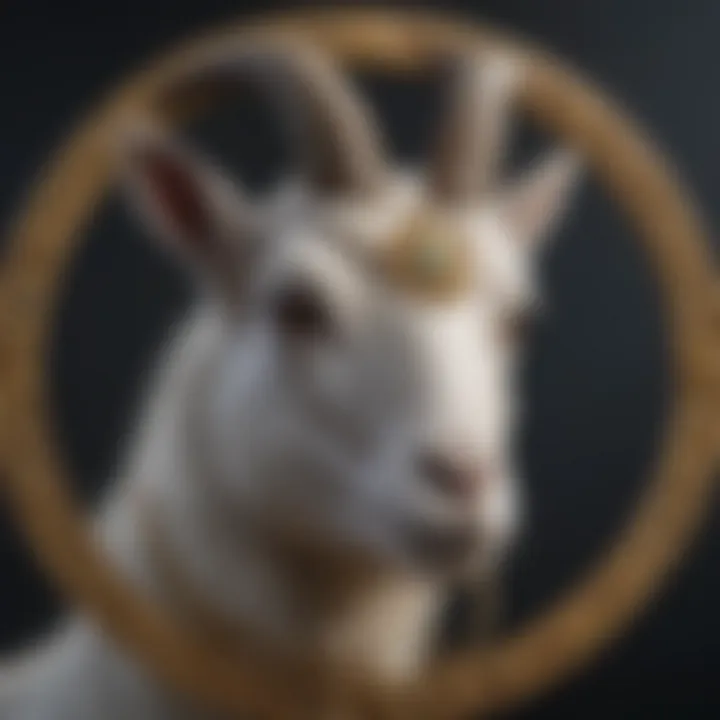 Symbol of Capricorn represented by a goat