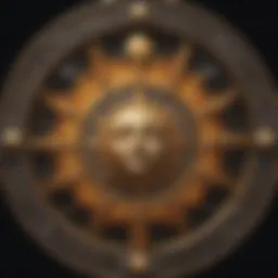 Astrological symbols representing sun, moon, and rising signs