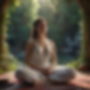 Serene Illustration of Meditation and Personal Growth A serene illustration of meditation and personal growth