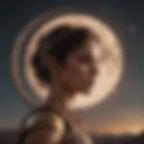 Celestial representation of the Sagittarius Moon sign