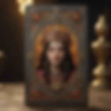 Intricate Tarot Card Deck An artistic depiction of a tarot card deck with intricate designs and symbols.