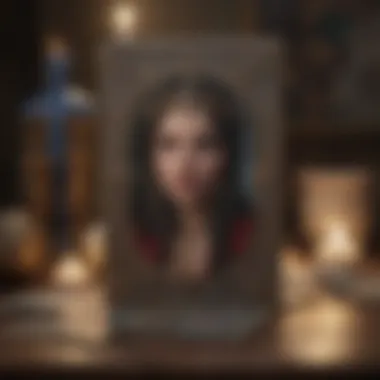 Tarot as a Tool for Self-Discovery A serene setting depicting tarot reading as a form of self-reflection.