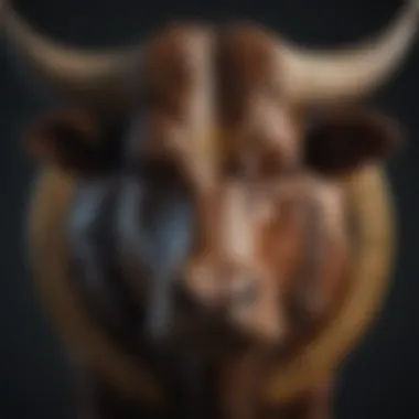 Symbol of Taurus represented by a bull's head