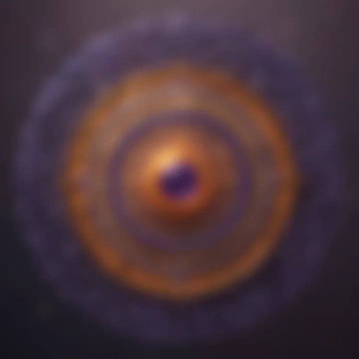 Artistic representation of the crown chakra's energy flow