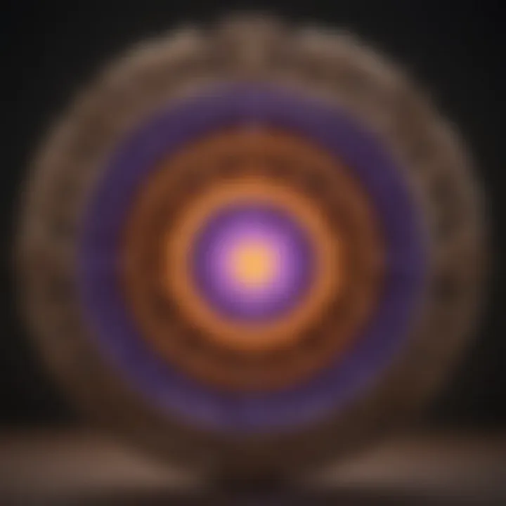 Artistic depiction of energy flow around the crown chakra