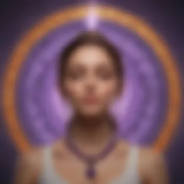 Illustration of meditation practices for balancing the crown chakra