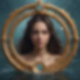 Zodiac sign Aquarius represented by water bearer symbol