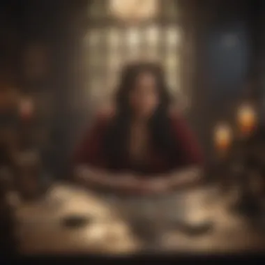Tarot Reading Session A serene depiction of a psychic reading session with tarot cards