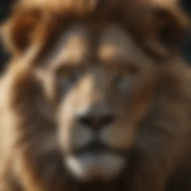 Symbol of Strength Majestic lion symbolizing strength and confidence