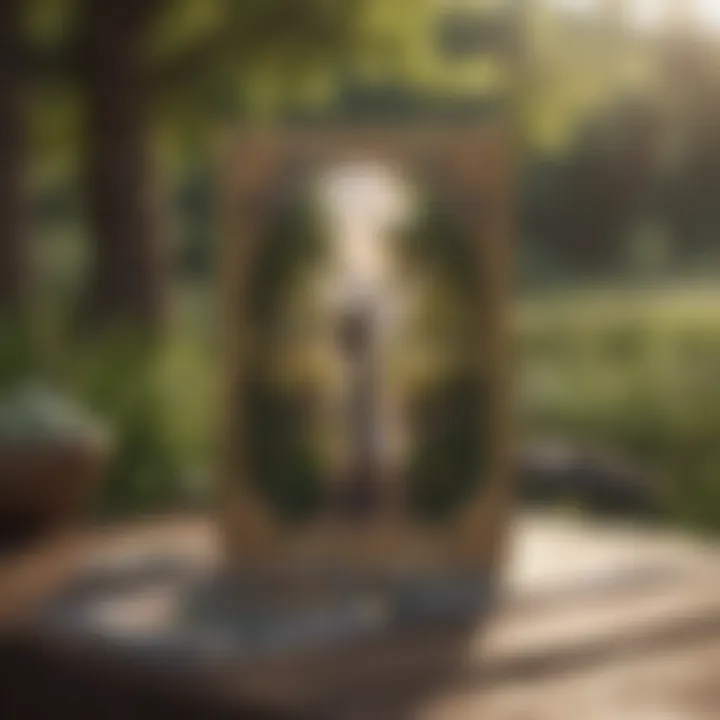A vibrant tarot deck displayed against a backdrop of nature, symbolizing connection and guidance.