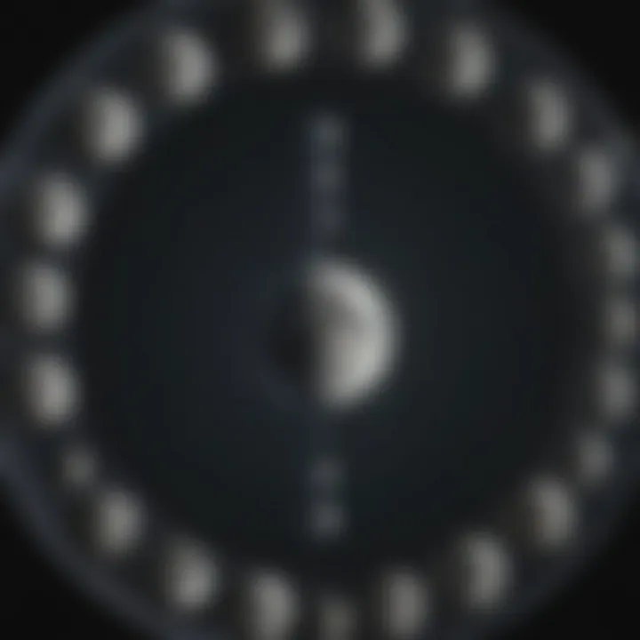 Artistic depiction of lunar phases influencing Pisces