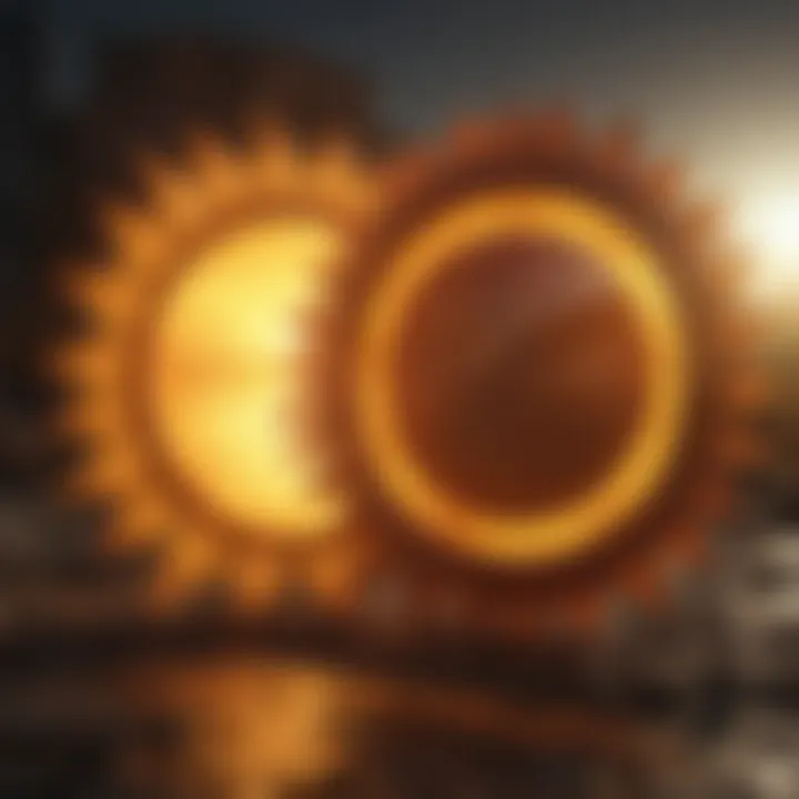 Visual comparison of Sun and Rising signs characteristics