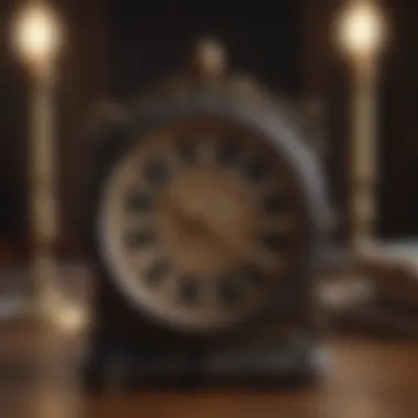 Timing Insights in Tarot An insightful depiction of timing in tarot readings with a clock element.