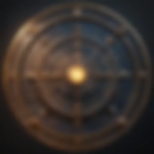 Astrology chart with celestial symbols