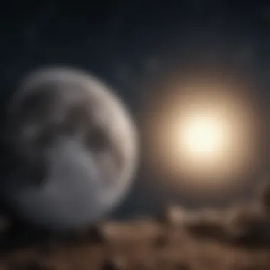 A serene night sky depicting the moon and stars