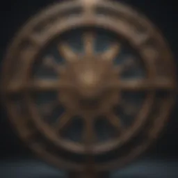 Illustration of a zodiac wheel highlighting rising signs