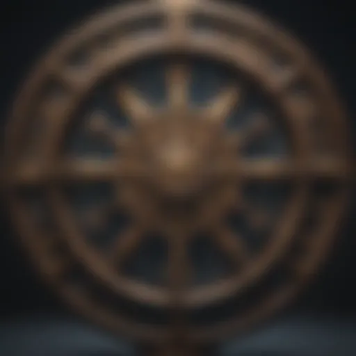 Illustration of a zodiac wheel highlighting rising signs
