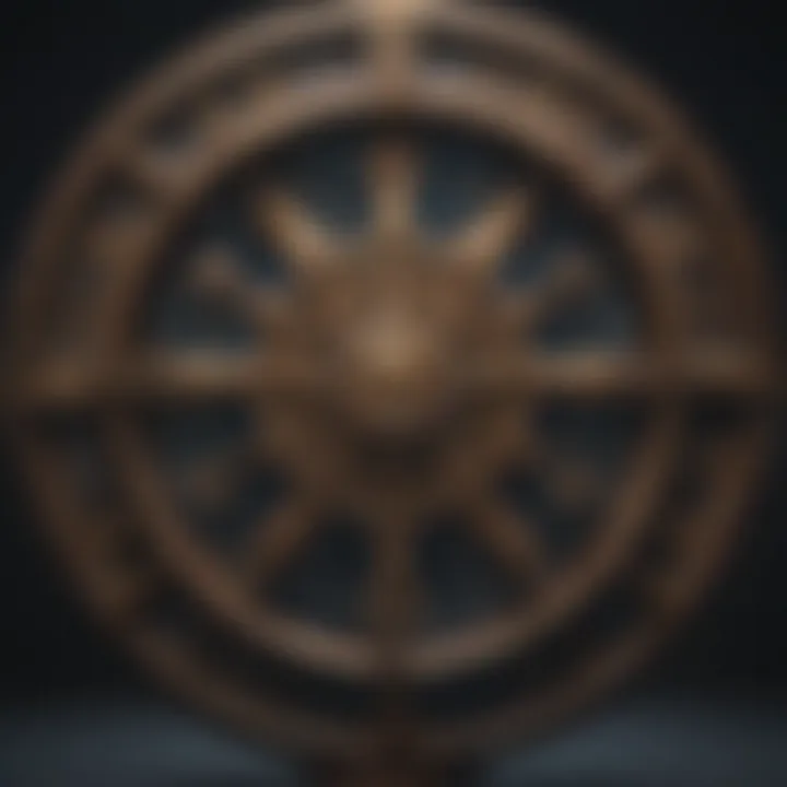 Illustration of a zodiac wheel highlighting rising signs