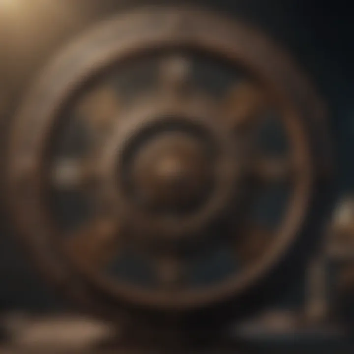 Zodiac wheel depicting various signs
