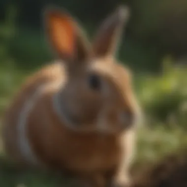 The Rabbit: Gentleness and Intuition A serene scene depicting a rabbit, reflecting gentleness and intuition in nature